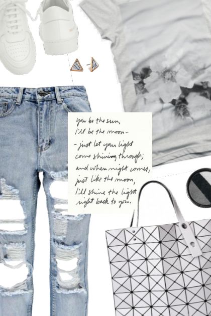 Get The Look. Street style grey- Combinazione di moda