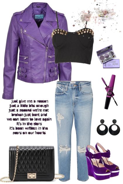 PurpleWithBlack- Fashion set