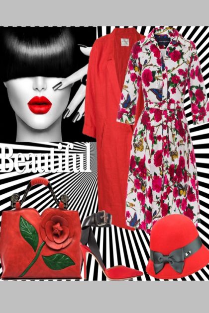 Beautiful Red and Black!- Fashion set