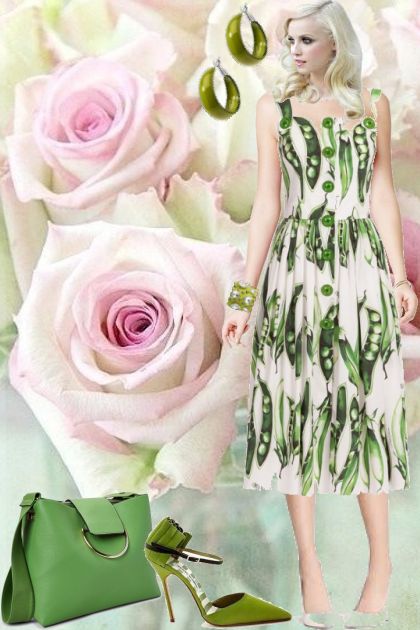 Beautiful Green & White!- Fashion set