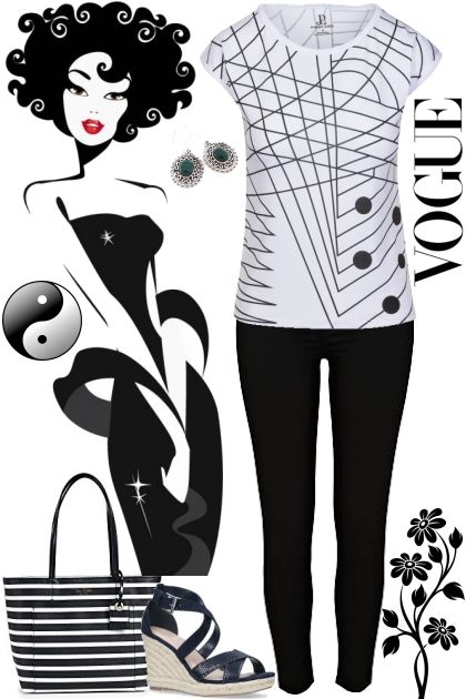 Classic Black & White!- combinação de moda