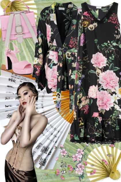 Kimono & Dress!- combinação de moda