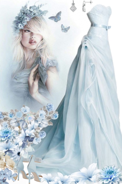Pastel Blue Gown!- combinação de moda