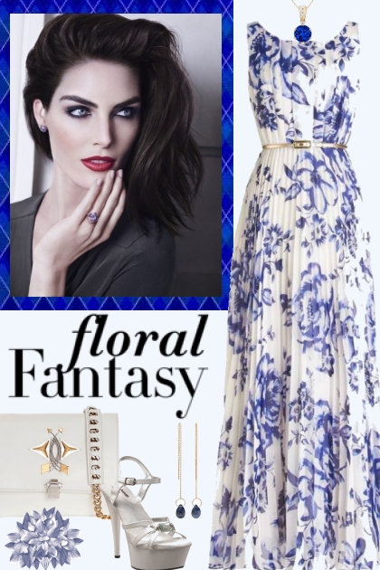 Blue Floral Fantasy!- Combinaciónde moda