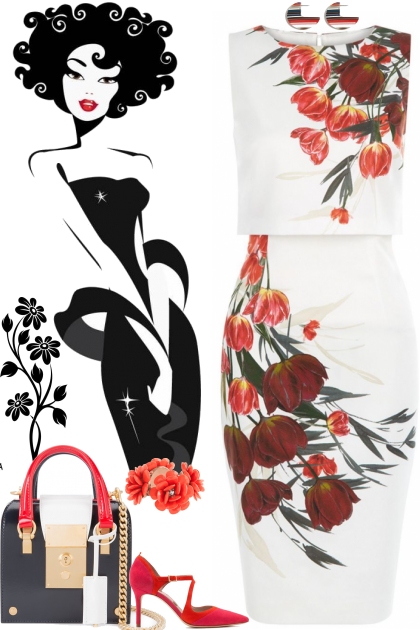 Floral Dress With An Asian Twist!- Modna kombinacija