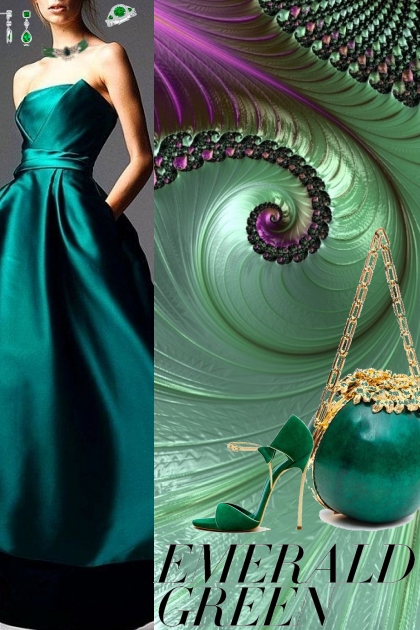 Emerald Green Gown!- Modna kombinacija