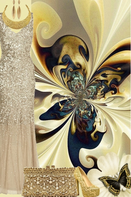 18k White Gold Gown!- combinação de moda