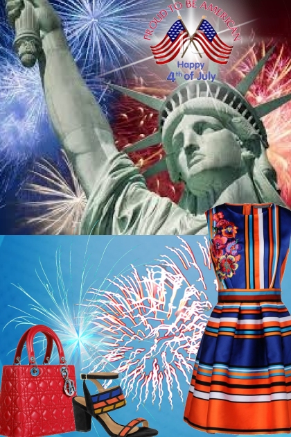 Dress In Style For The 4th!- Модное сочетание