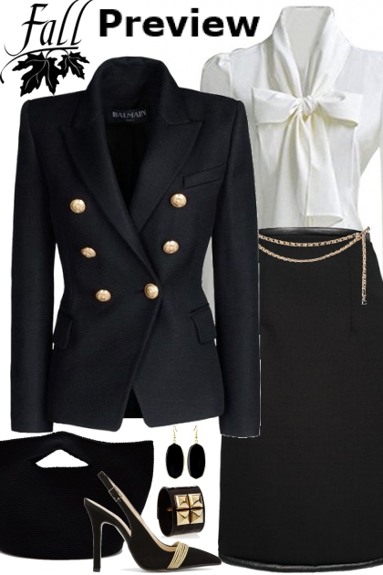 Classic Black & White For Fall!- Combinazione di moda