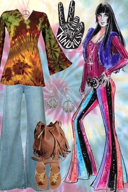 Tie Dye and Bell Bottoms!- Fashion set