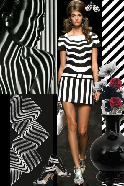 Abstract Black & White!- Modekombination