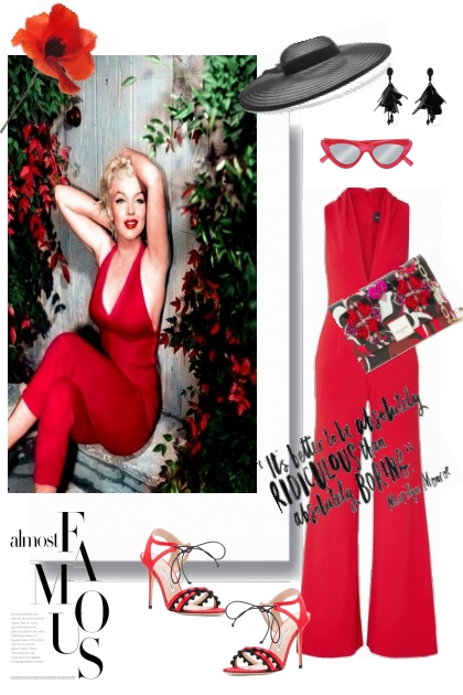 Marilyn Monroe black and red- Modna kombinacija
