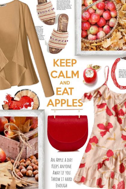 Keep Calm and Eat Apples- Модное сочетание