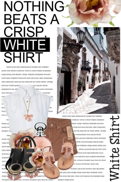 A Crisp White Shirt- Combinazione di moda