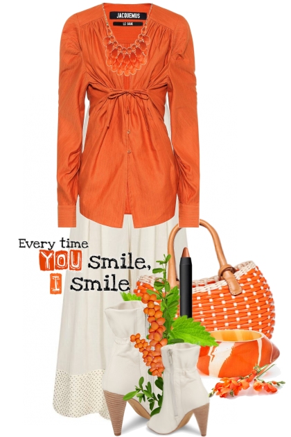 every time YOU smile I smile- combinação de moda