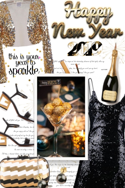 this is your year to sparkle- Combinazione di moda