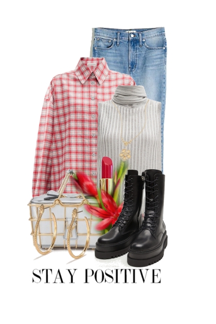 stay positive in plaid- Fashion set