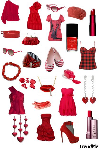 Red fever- Combinazione di moda