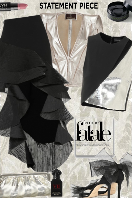 SILVER &  BLACK- combinação de moda