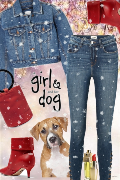 GIRL AND HER DOG- Модное сочетание