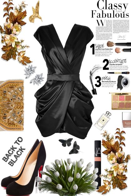 black dress- Combinazione di moda