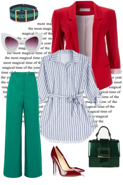 Red jecket- Модное сочетание