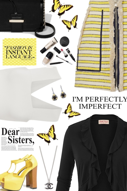 Yellow and Black- combinação de moda