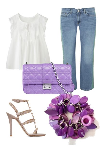 Purple Charm Bracelet Outfit- Combinazione di moda