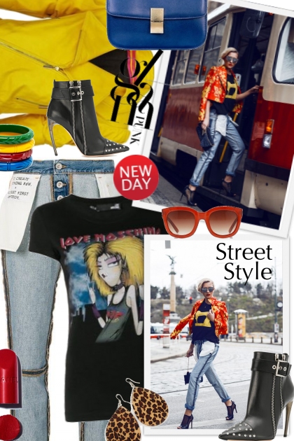 Inside Out Jeans Street Style- Modna kombinacija
