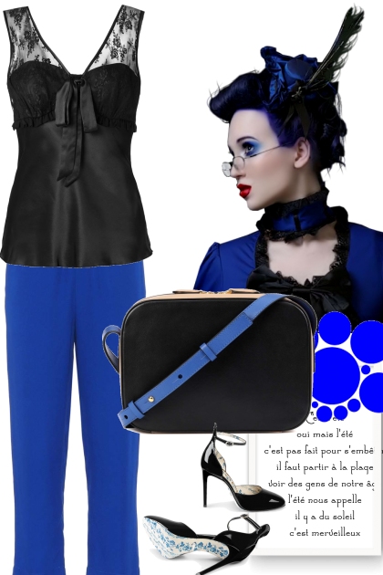 black and blue- Combinazione di moda