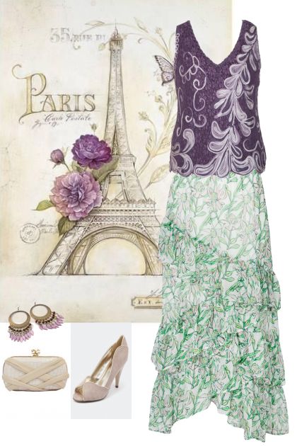 Paris Postcard- combinação de moda