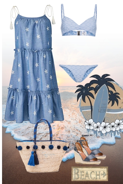 Beach Blues- Combinazione di moda