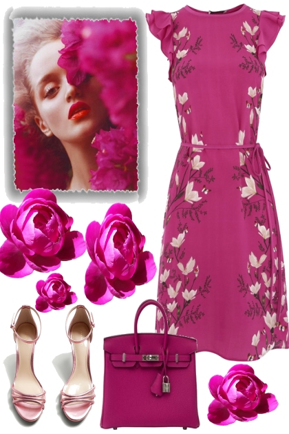 Pink Roses- combinação de moda