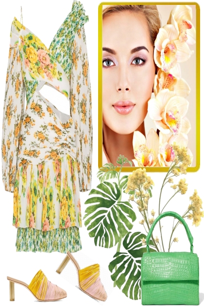 Flowerdress- combinação de moda