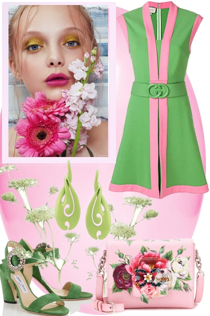 Pink Green- Combinazione di moda