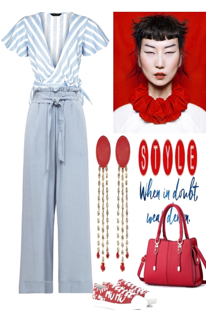 Red for the blues- Fashion set