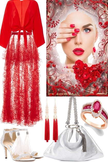 Silver for your Reds tonight- Fashion set