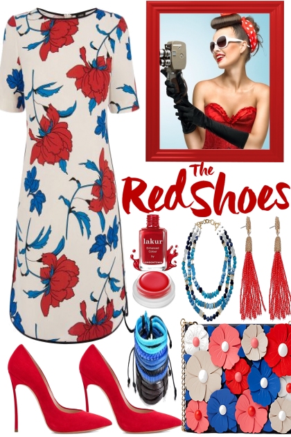 The Red Shoes- combinação de moda