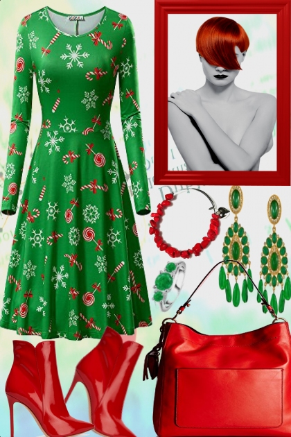 Red loves Green- Fashion set