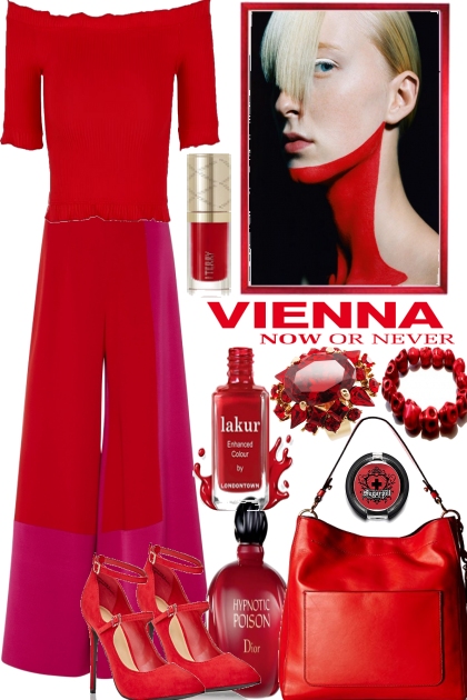 Lady in Red- Modna kombinacija