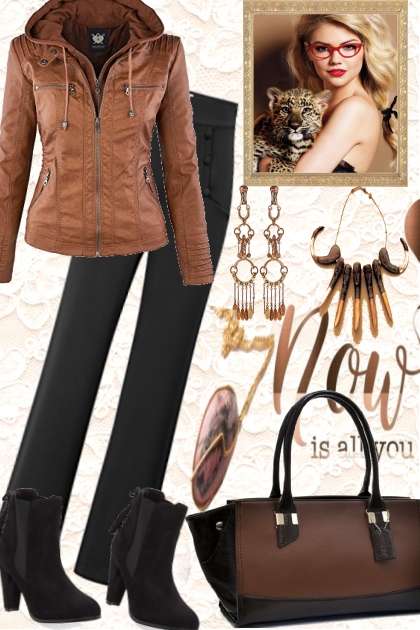 Black and Brown for Fall- Combinazione di moda