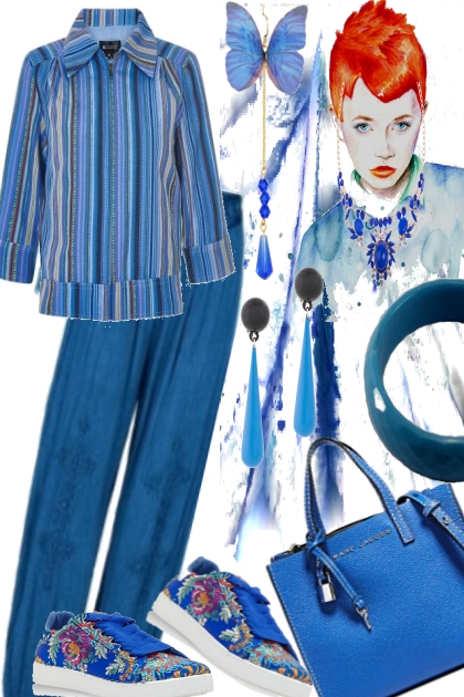 THE BLUES AND A BUTTERFLY- Combinaciónde moda