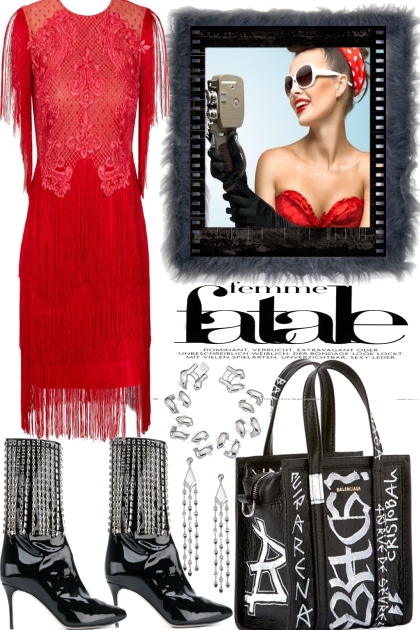 THE RED DRESS- combinação de moda