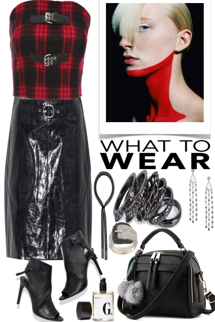 WHAT TO WEAR BLACK WITH RED- Fashion set