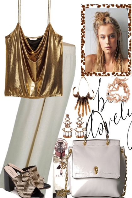 LOVELY WITH GOLD- Fashion set