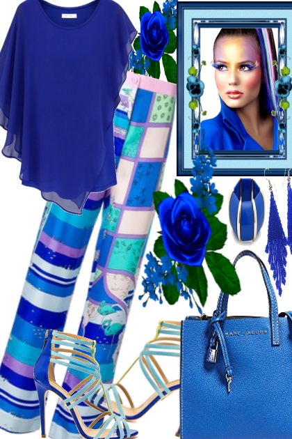 SUMMER BLUES AND PARTY TIME- Fashion set