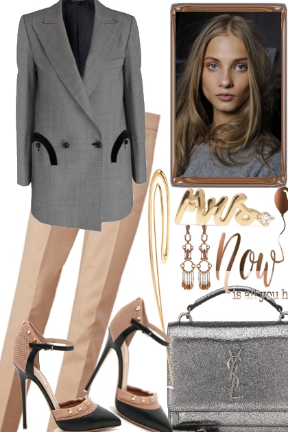 GREY AND BEIGE IN FALL- Fashion set