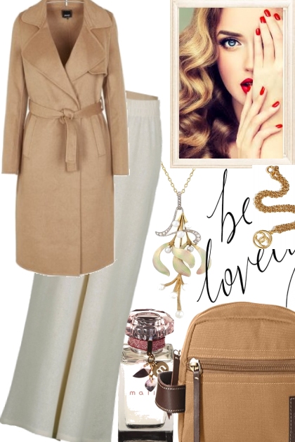 Lovely style with beige- Combinaciónde moda