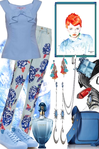 BLUES FOR THE SUMMER- Fashion set