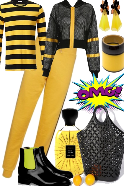COMFY IN BLACK & YELLOW- コーディネート